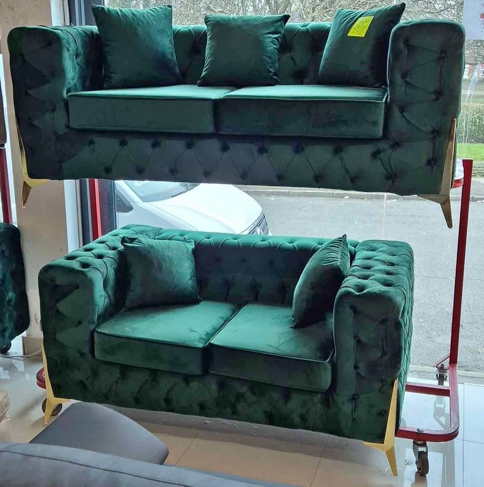 Tapered-Leg 3-Seater Sofa