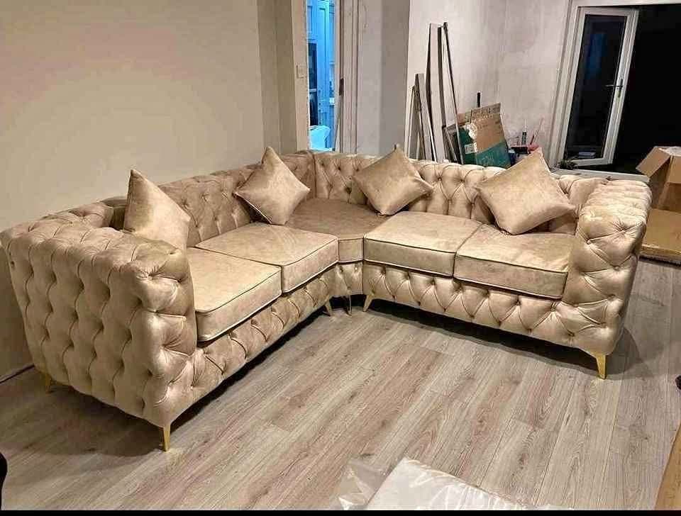 Leather Match Corner Sofa