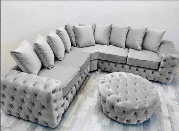 Tweed Fabric Loveseat